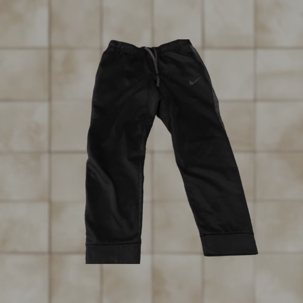Nike Nike Therma-Fit Pants Mens Large Black Pro Training Joggers Athletic Polyester Size US 33 - 1 Thumbnail