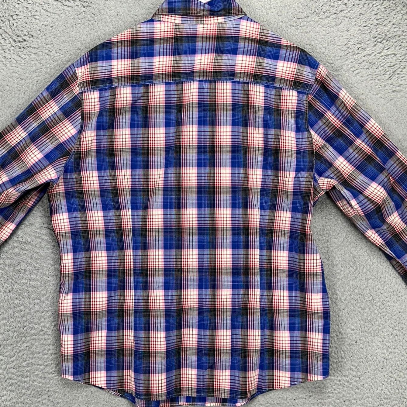 Vintage Heritage Button Up Shirt Mens XL Blue Pink Plaid Western Pearl Snap Flap Pocket Shirt Size US XL / EU 56 / 4 - 3 Thumbnail