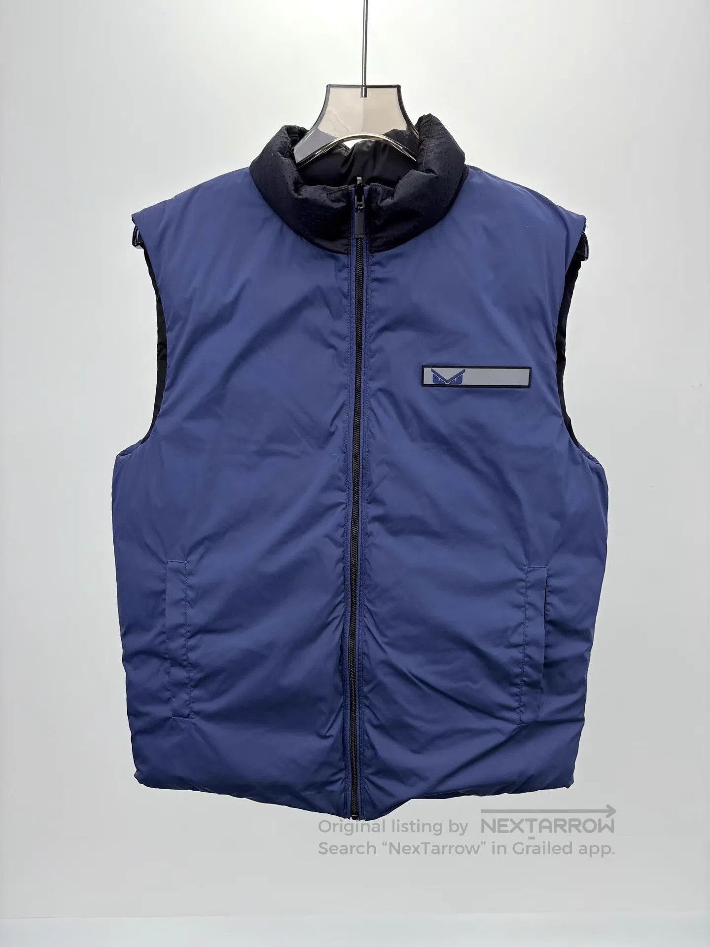 Fendi Blue Puffer Vest with Graphic Eye Design. Size US M / EU 48-50 / 2 - 3 Thumbnail