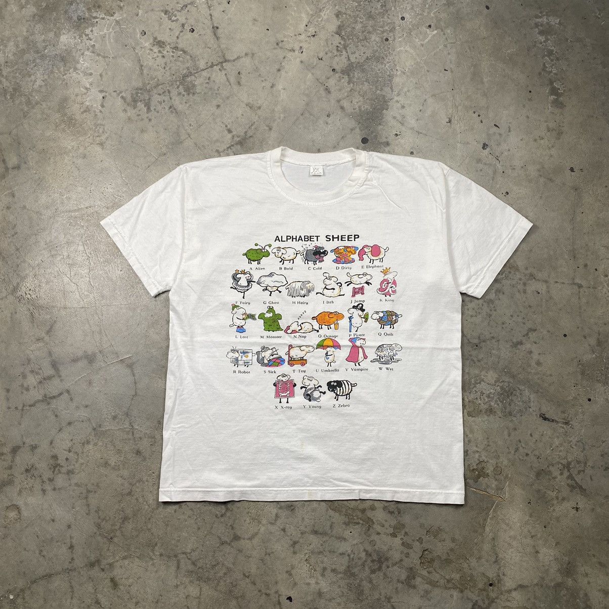 Vintage Vintage y2k Alphabet Sheep Humor Parody Graphic Tee Size US M / EU 48-50 / 2 - 1 Thumbnail