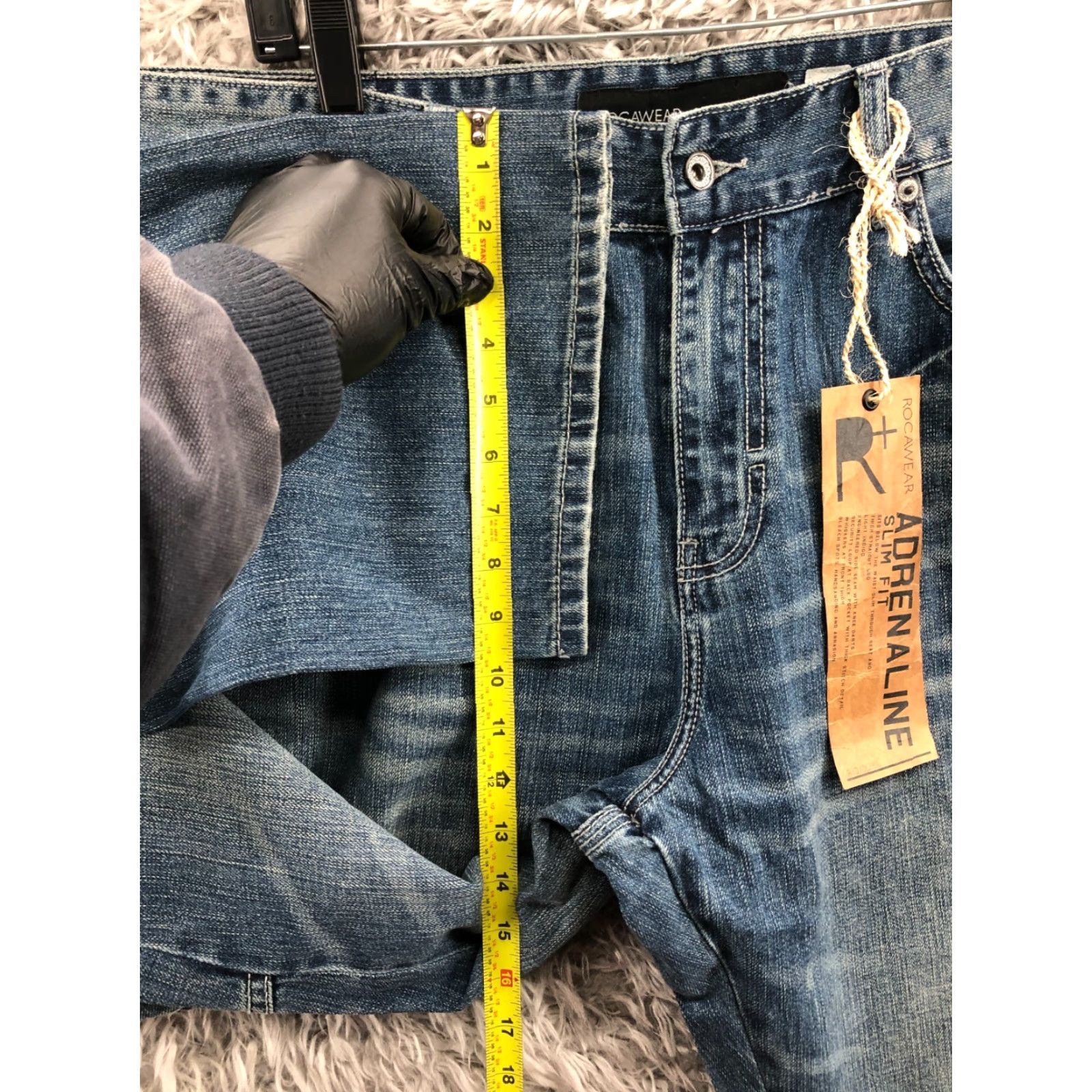 Rocawear Adrenaline Slim Fit Jeans Men 40 Vintage Hip Hop Streetwear Y2K NWT Rocawear Jeans Slim Fit Blue 40 Mens Straight Denim 5-Pocket