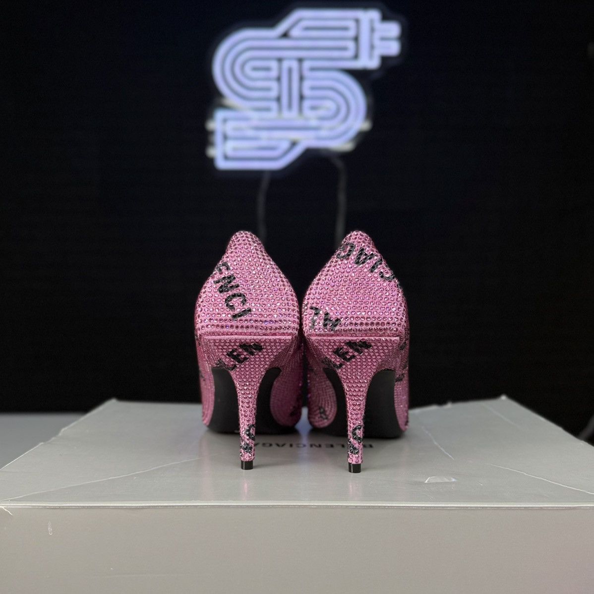 Balenciaga Balenciaga All Over M80 Strass Gem Logo Heels Size US 6 / IT 36 - 5 Thumbnail