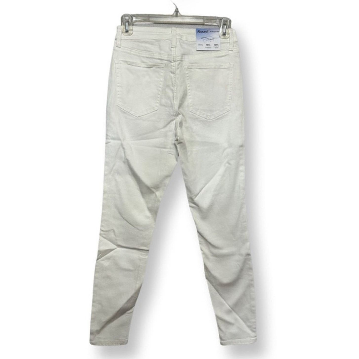 Other Abound Women's White Skinny Mid Rise Jeans Stretch Denim 26 Size 26" / US 2 / IT 38 - 4 Thumbnail