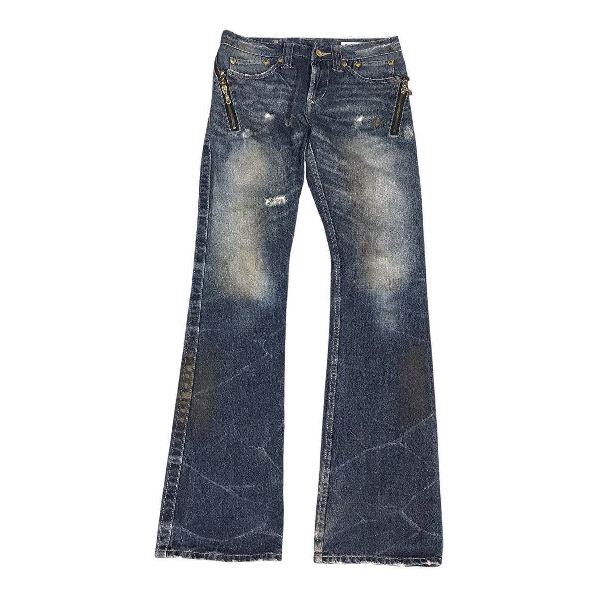 If Six Was Nine × Japanese Brand × Le Grande Bleu (L.G.B.) FLARE SEMANTICDESIGN JAPAN DESIGN ZIPPER BOOTCUT PANTS Size US 28 / EU 44 - 1 Thumbnail