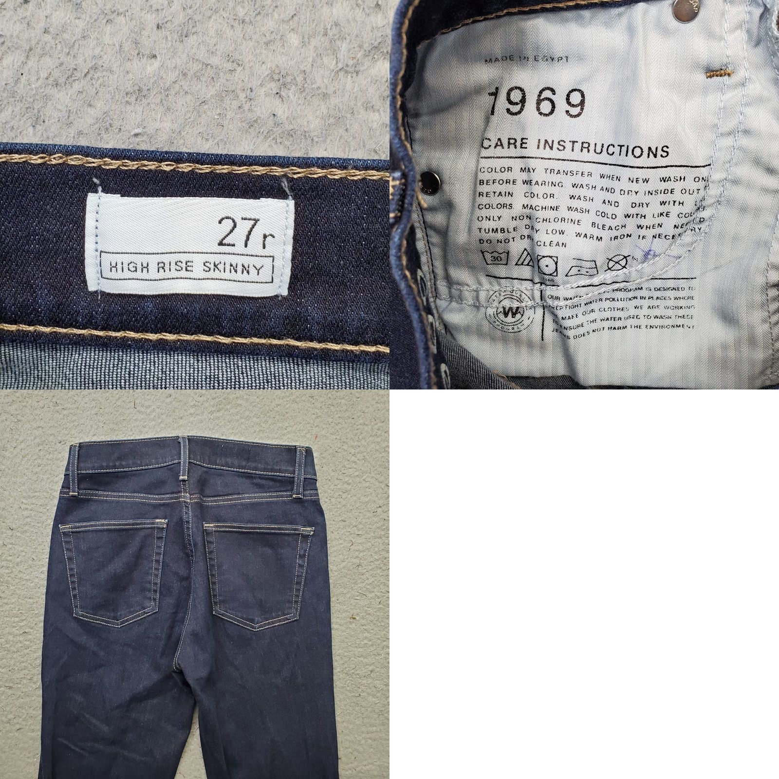 Gap Gap Womens 27 Jeans Blue Denim High Rise Skinny Leg 1969 Streetwear 5-Pocket Denim Size 27" / US 4 / IT 40 - 8 Thumbnail