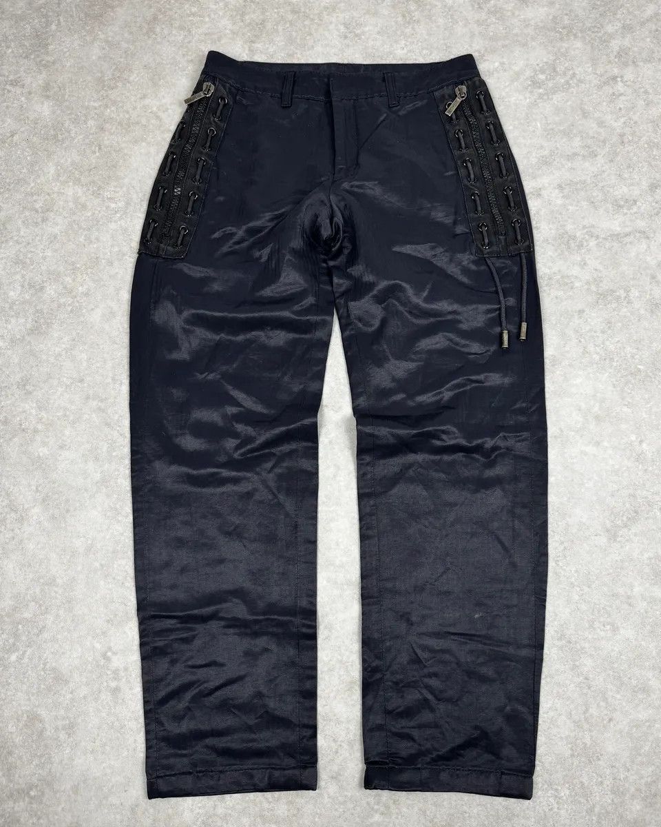 Dirk Bikkembergs 2000s Dirk Bikkembergs Navy Laced Contemporary Pants Size US 30 / EU 46 - 1 Thumbnail