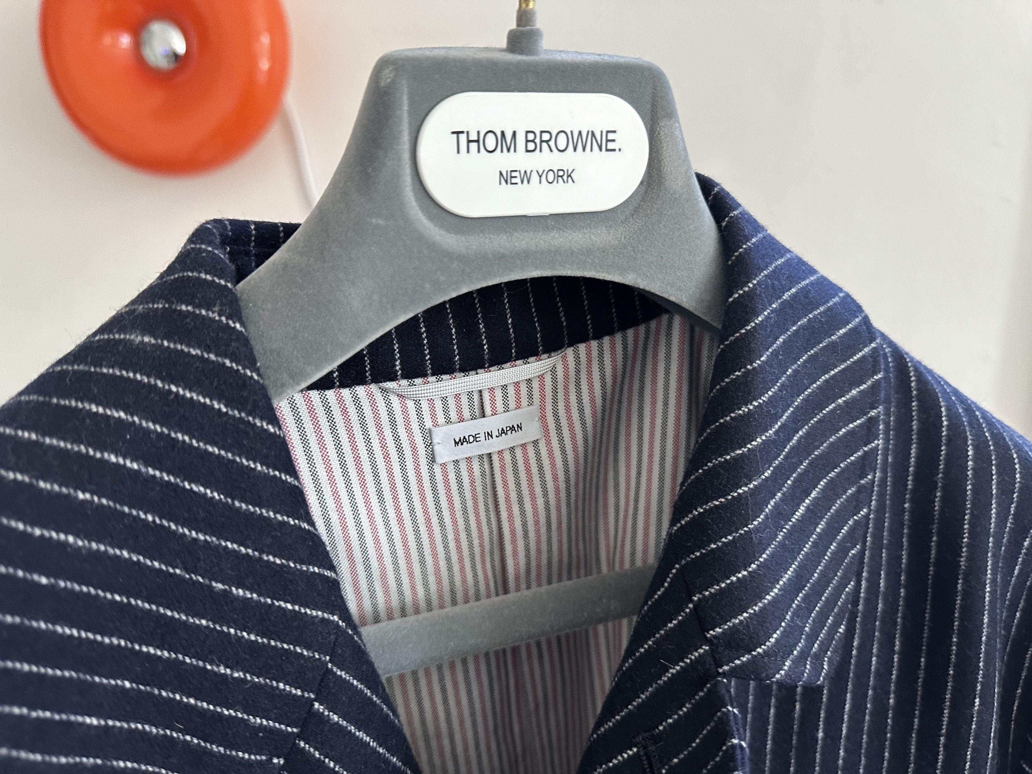 Thom Browne *RARE* THOM BROWNE Navy Pinstriped Blazer Sz 2 Size 40R - 5 Thumbnail