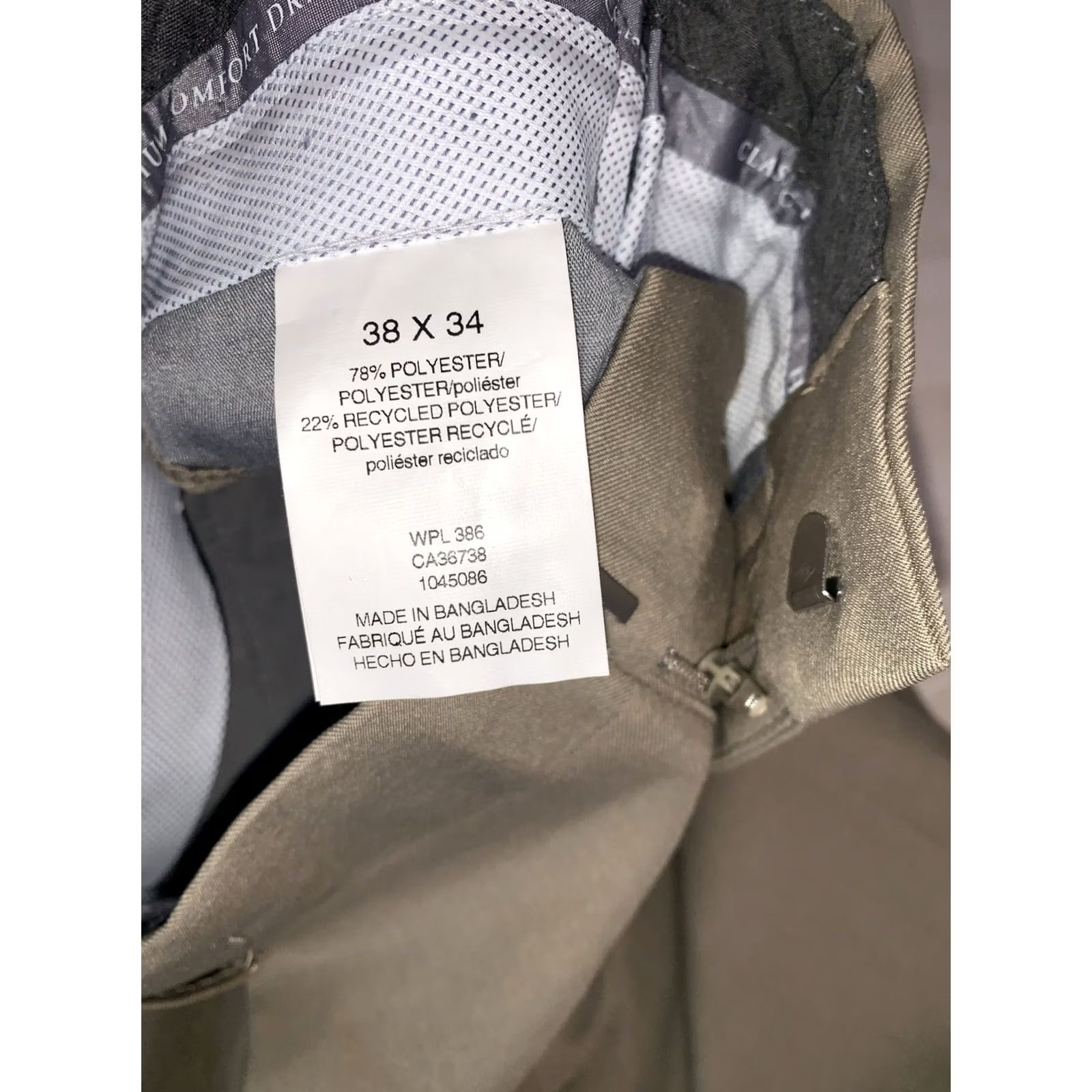 Haggar Haggar Dress Pants Classic Fit Pleated Front Premium Comfort Wrinkle Free Stretch 38 Beige Women's? No, Men's. Size US 38 / EU 54 - 4 Thumbnail