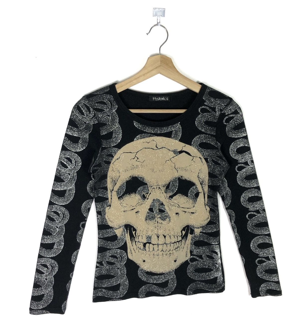 Hysteric Glamour RARE🔥GRAIL HYSTERIC BLING BLING SNAKES BIG SKULL L/S Size XS / US 0-2 / IT 36-38 - 5 Thumbnail