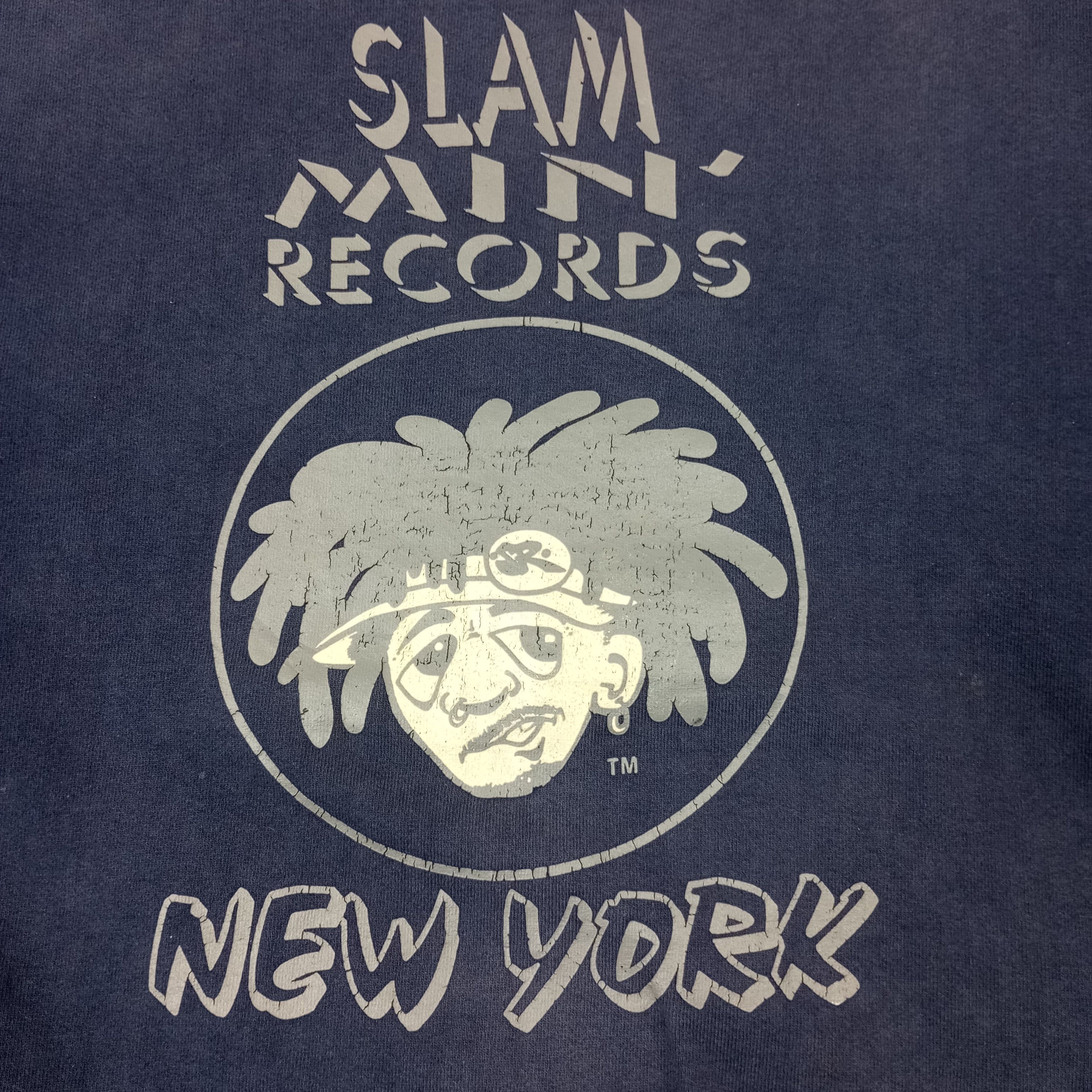 Fruit Of The Loom × Vintage Slam Min Record New York Sweatshirt c221n22 Size US XL / EU 56 / 4 - 2 Thumbnail