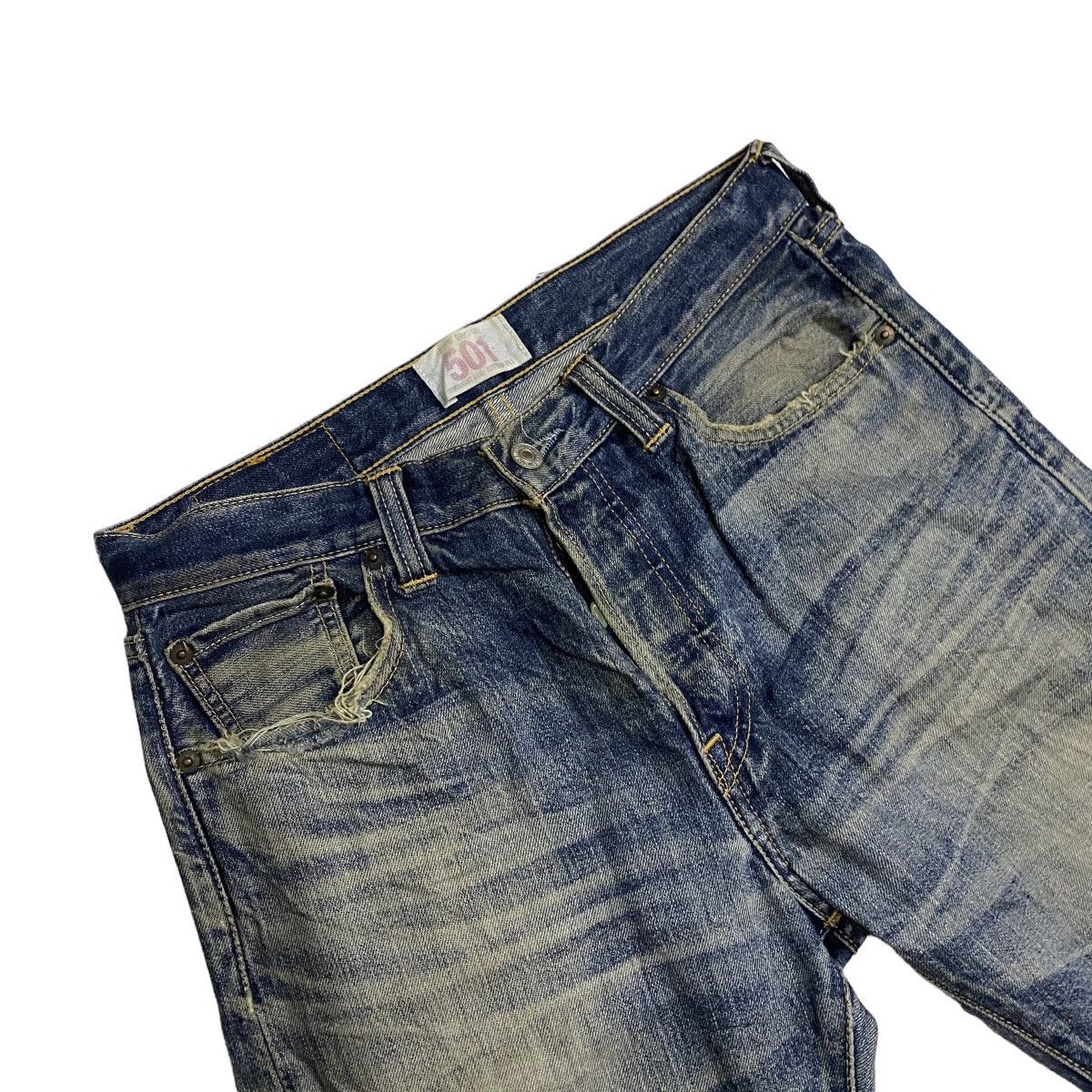 Levi's Levis 501 Kurt Cobain distressed denim Size US 30 / EU 46 - 3 Thumbnail