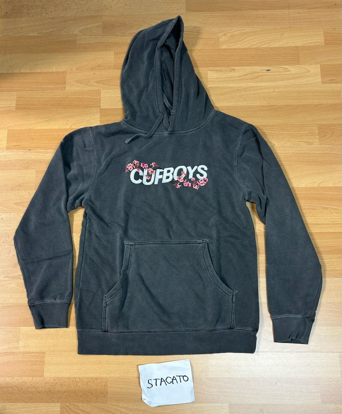 Rap Tees × Vintage CUFBOYS Cherry Blossom Hoodie Grey Size US S / EU 44-46 / 1 - 1 Thumbnail