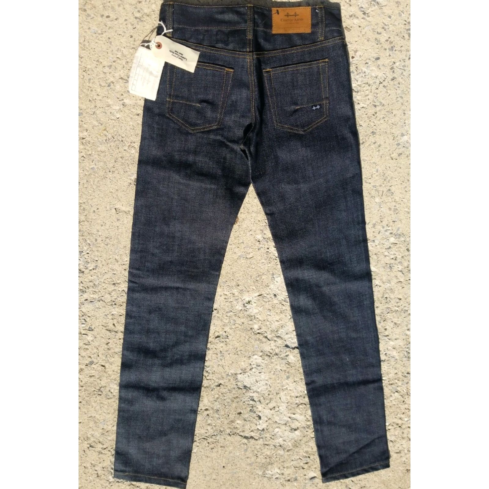 Denime COAT OF ARMS LOWER EAST SIDE BROOKLYN DENIM SELVEDGE JEANS 29x36 Blue Regular 100% Cotton Classic Jeans Mens Size US 29 - 3 Thumbnail
