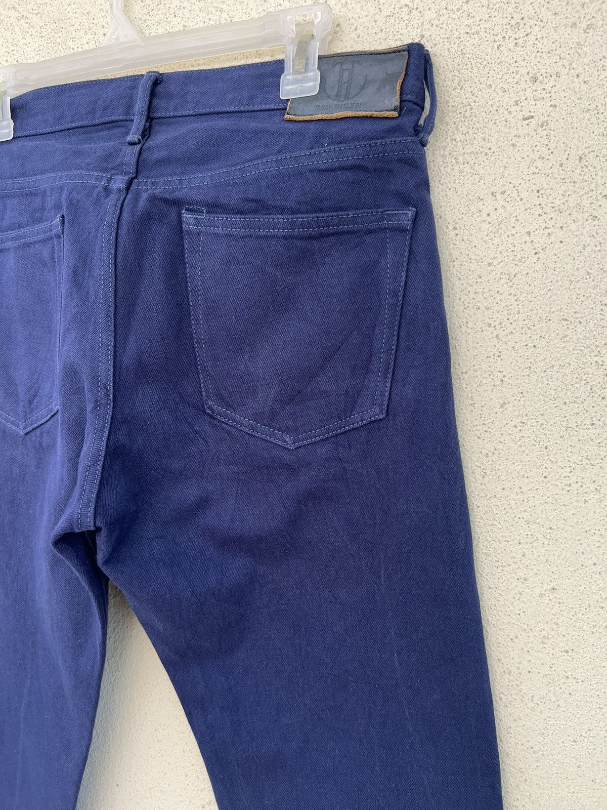 Japan Blue Japan Blue JB0625 Leather Patch Indigo Denim Slim Jeans Size US 31 - 19 Thumbnail