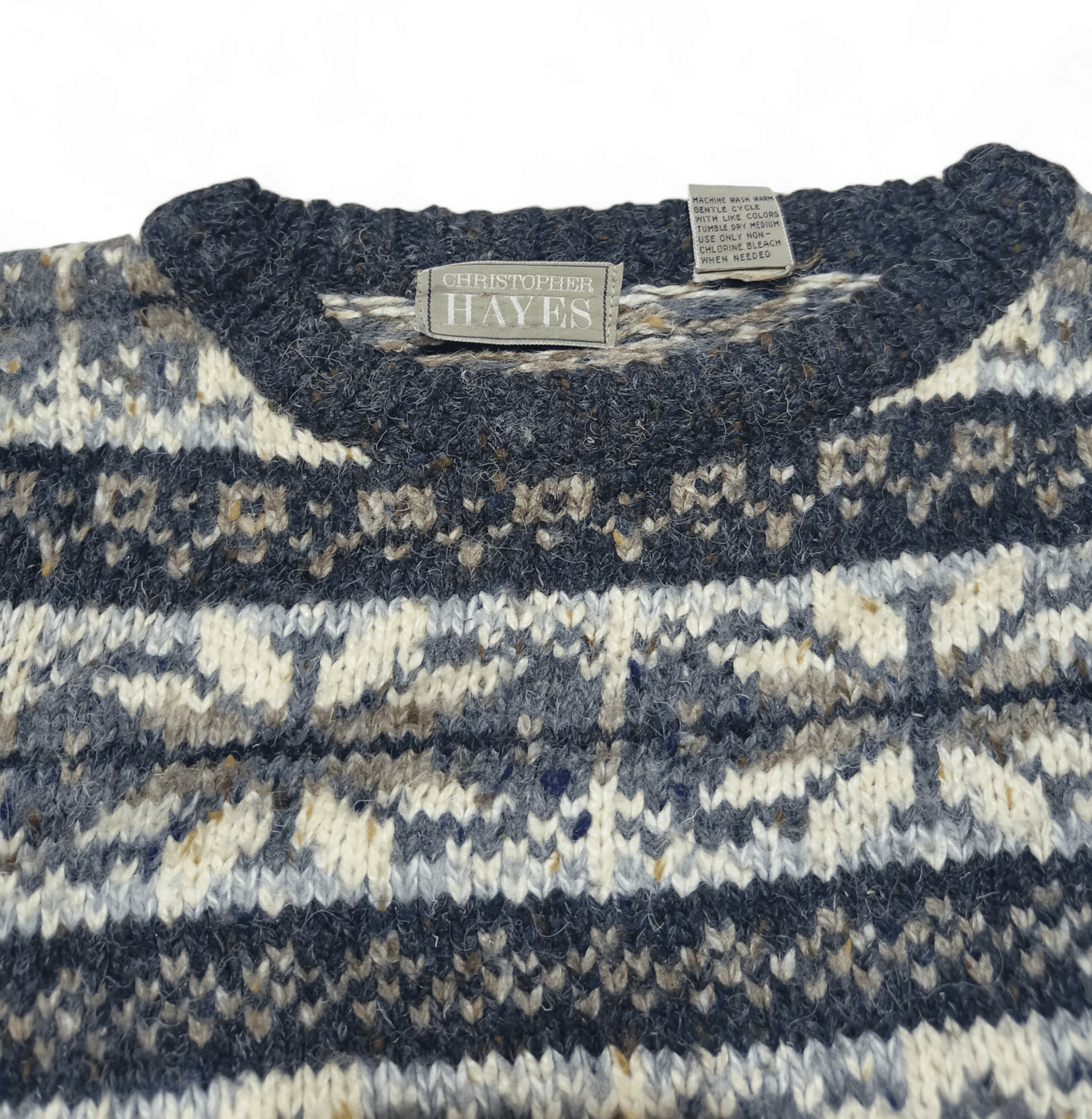 Other Vintage 80s CHRISTOPHER HAYES Ethnic Motifs Knit Sweater Size US L / EU 52-54 / 3 - 7 Thumbnail