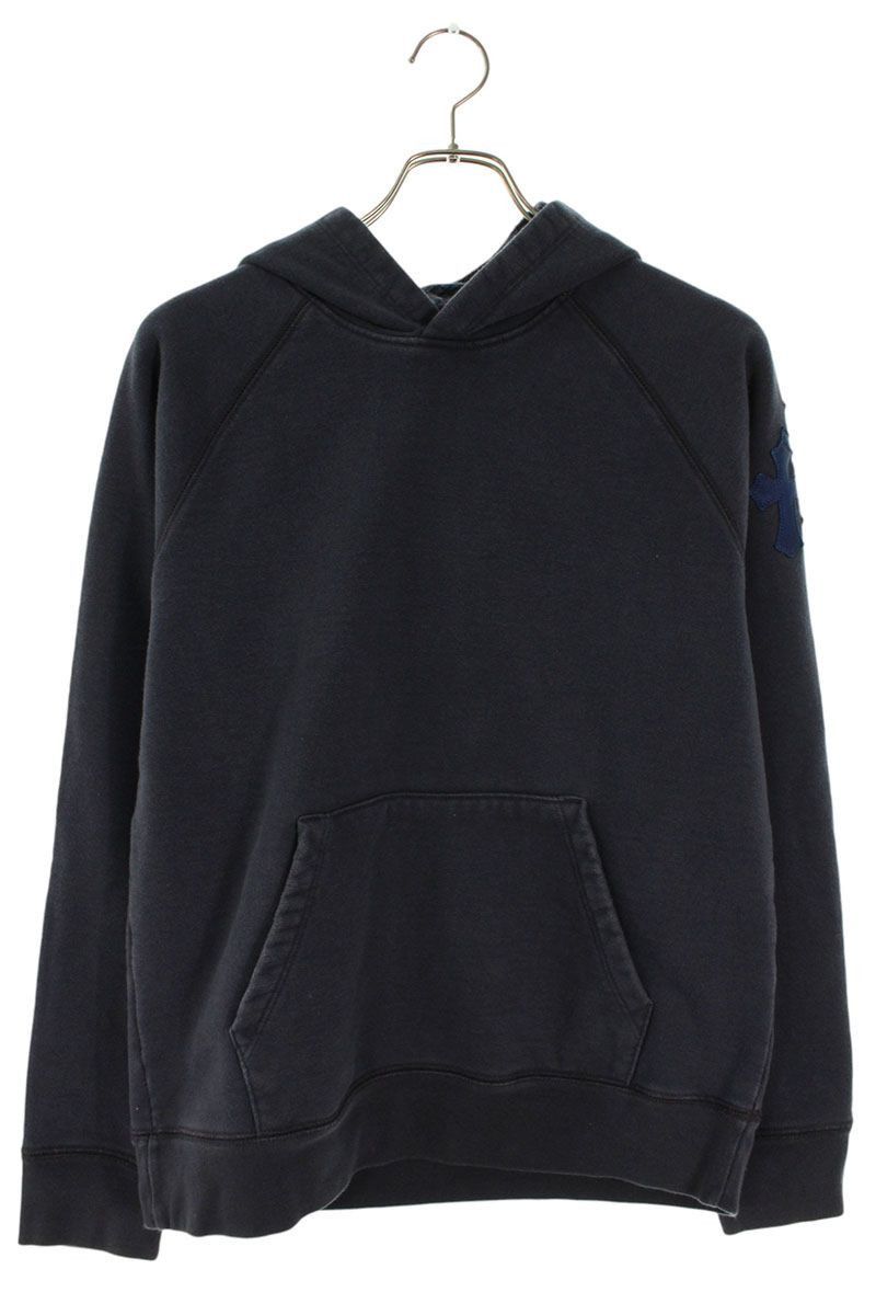 Chrome Hearts Chrome Hearts Label Cross Patch Hoodie Navy/Silver Size S Size US S / EU 44-46 / 1 - 1 Thumbnail