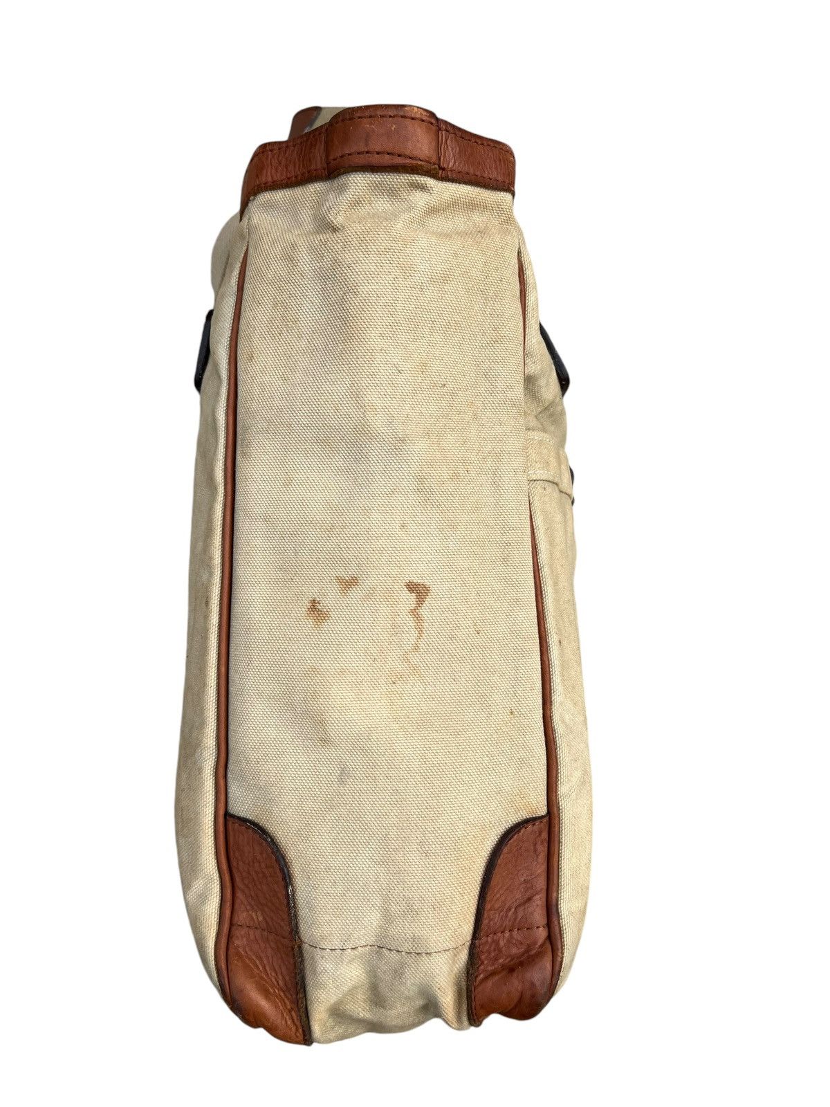 Leather Vintage Silver Lake Club Japan Dirty Muddy Canvas Tote Bag Size ONE SIZE - 13 Thumbnail