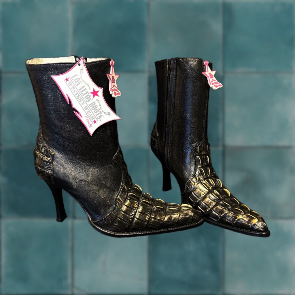 Vintage Los Altos Boots Women Western Cowboy Leather Stiletto