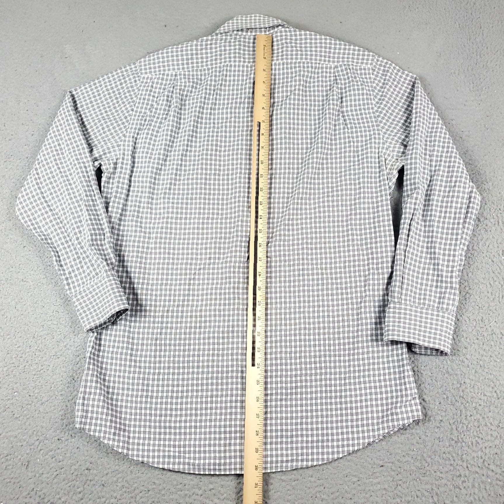 Ralph Lauren Ralph Lauren Shirt Mens 15.5 Gray White Plaid Dress Button Up Long Sleeve Size 42R - 5 Thumbnail