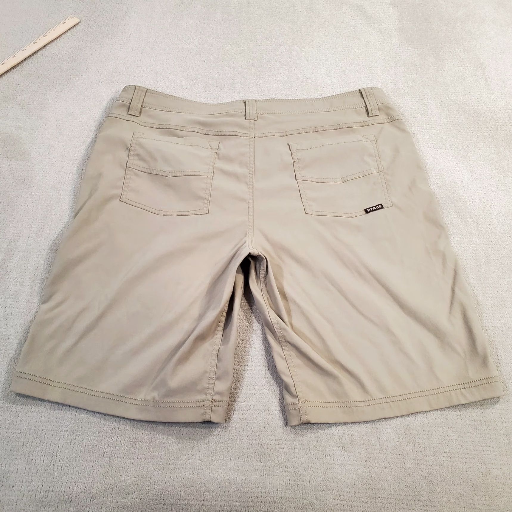 Prana PrAna Brion Shorts Mens 38 11" Inseam Beige Hiking Outdoors Regular Chino Nylon Spandex Logo Pockets Front Flat Front Vintage No Size US 38 / EU 54 - 6 Thumbnail