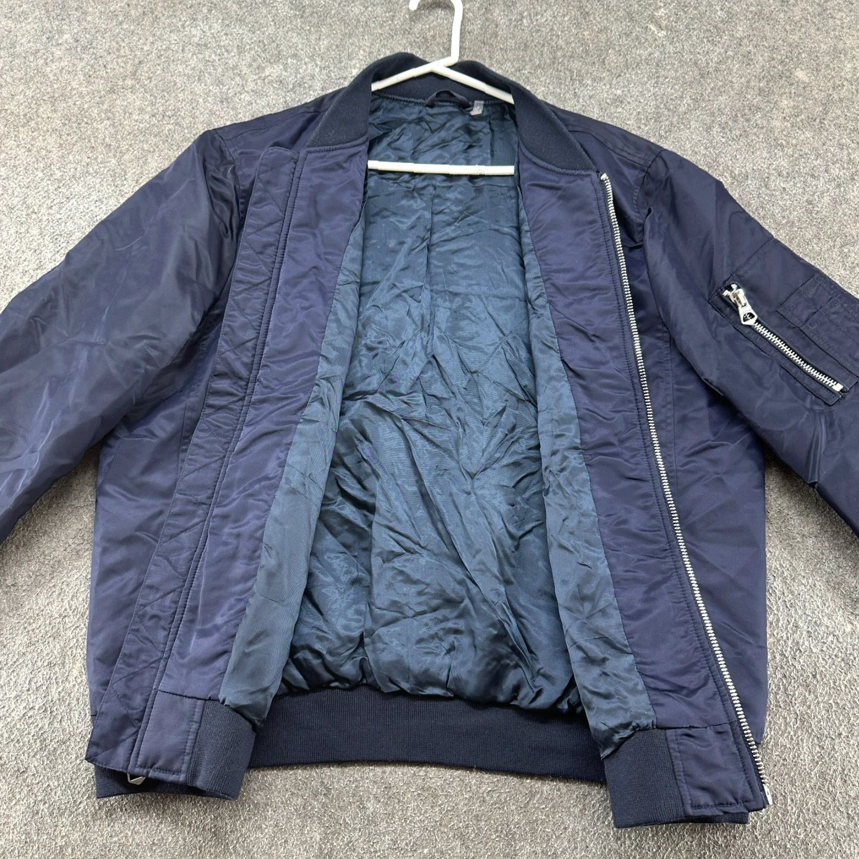 Calvin Klein Calvin Klein Jacket Mens XL Windbreaker Windbreaker Bomber Zip Full Zip Polyester Blue Navy 90s Spring Winter Fall Casual Size US XL / EU 56 / 4 - 2 Thumbnail