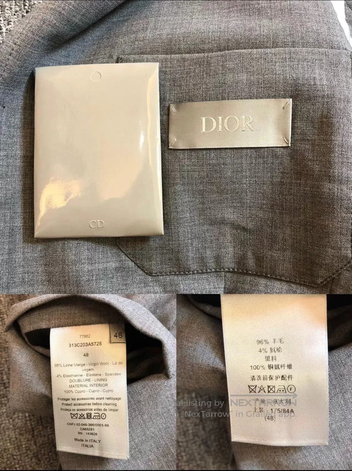 Dior Dior CD Logo Wool Suit Jacket. Size US M / EU 48-50 / 2 - 5 Thumbnail