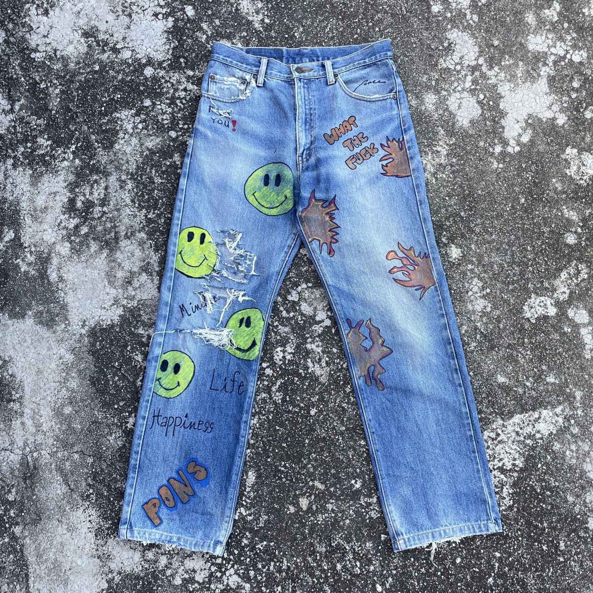 20471120 Vintage Comfort Jeans Custom Distressed Denim Size US 30 / EU 46 - 1 Thumbnail