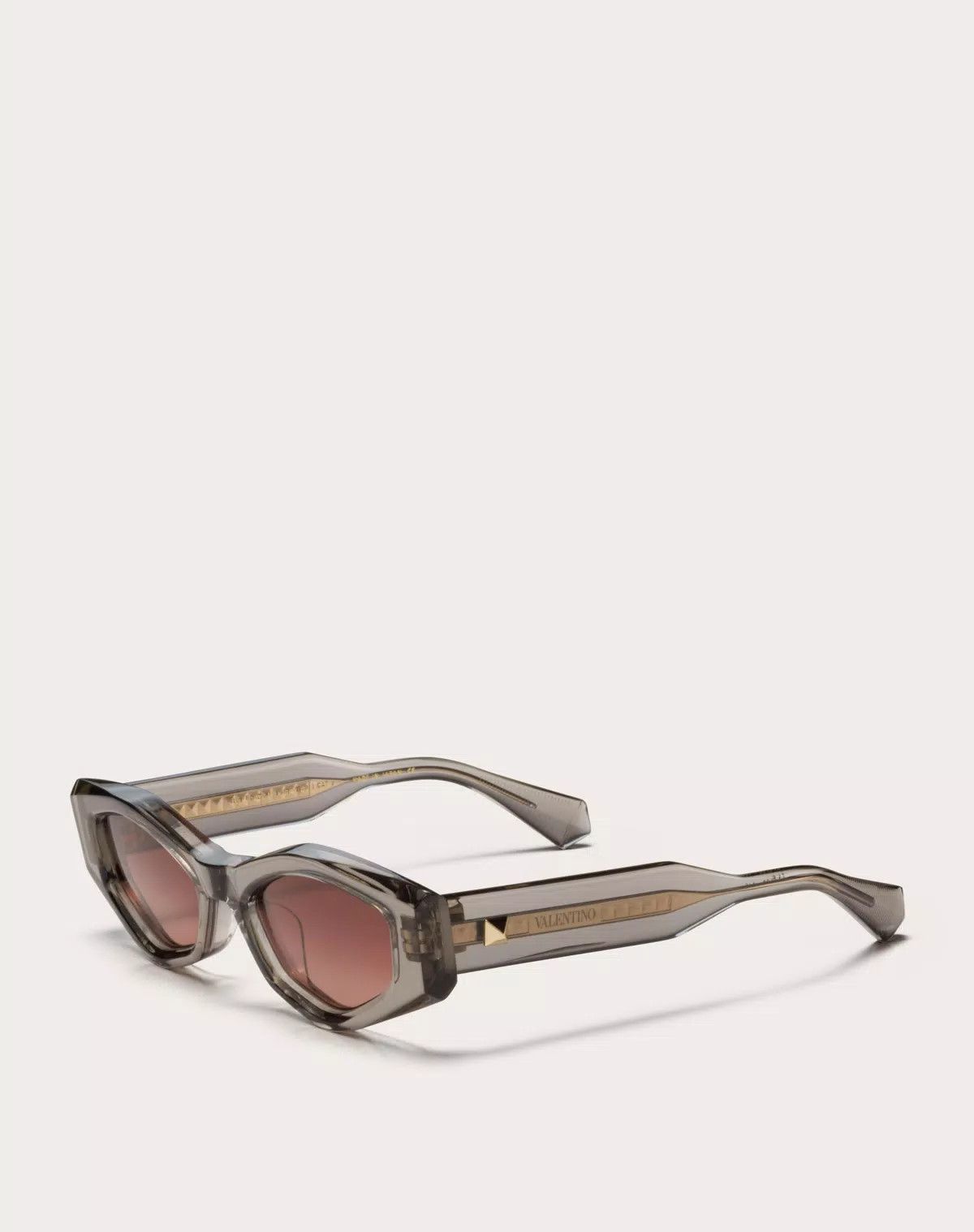 Valentino oc11z0725 Size: 51/ Irregular Acetate Frame in Grey/Gold Size ONE SIZE - 2 Thumbnail