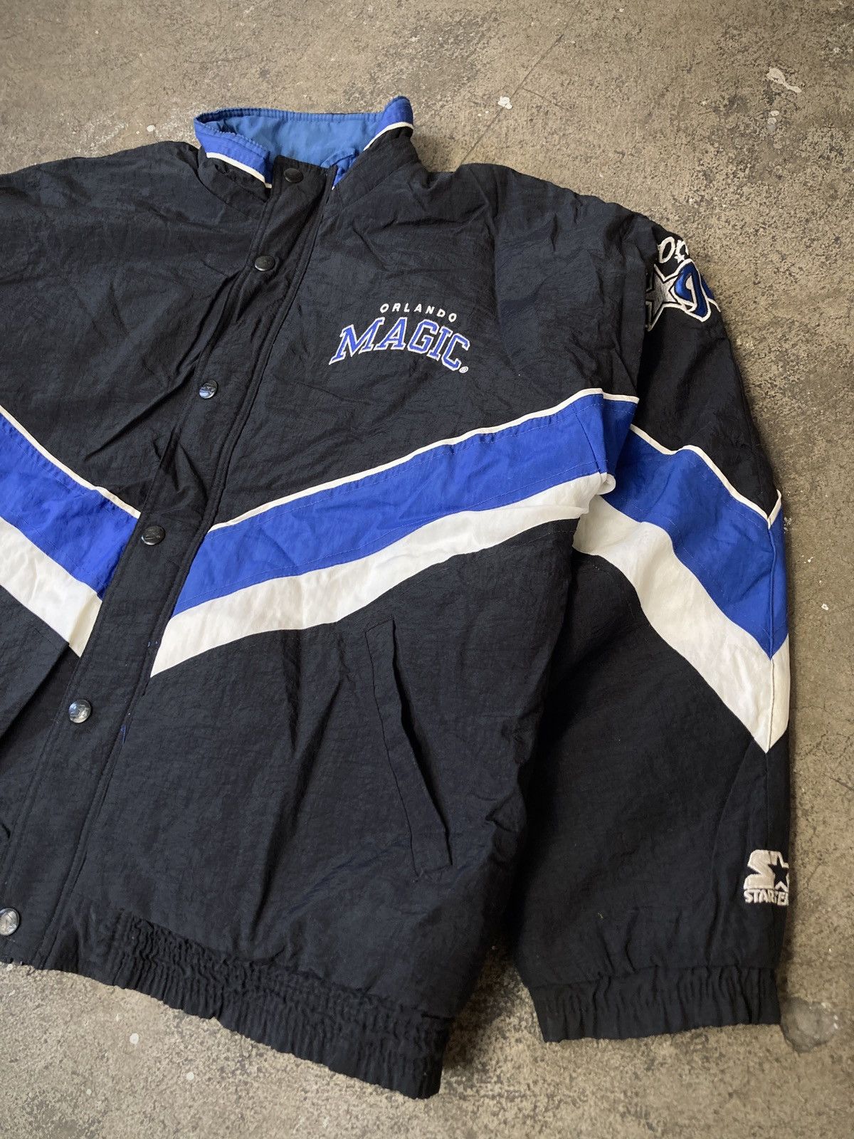 NBA × Starter Vintage 90s Orlando Magic Jacket Size US L / EU 52-54 / 3 - 3 Thumbnail