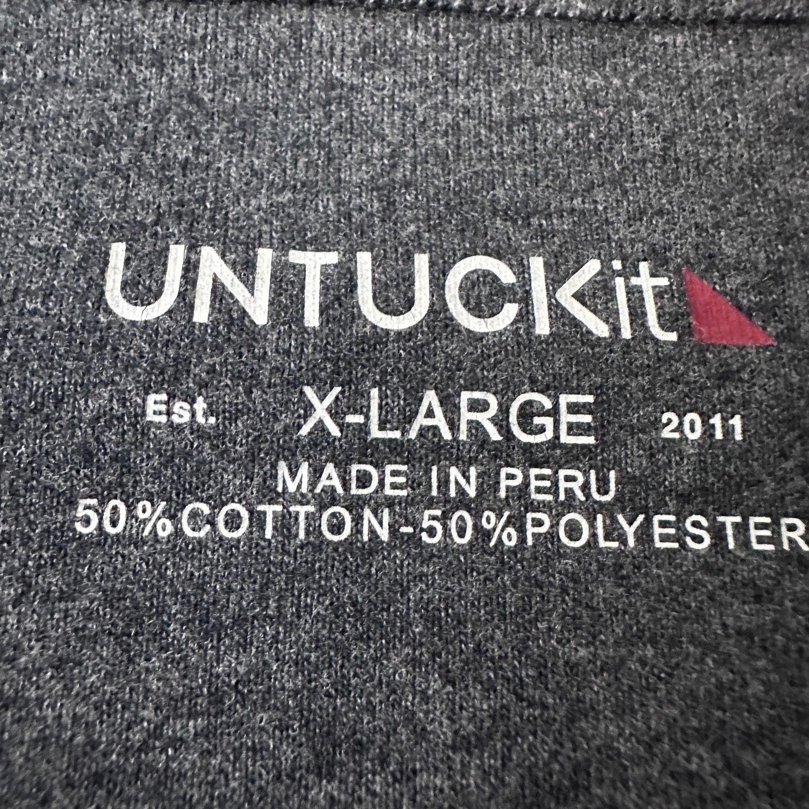 UNTUCKit Untuckit Henley Shirt Men’s XL Navy Blue Cotton Long Sleeve Size US XL / EU 56 / 4 - 6 Thumbnail