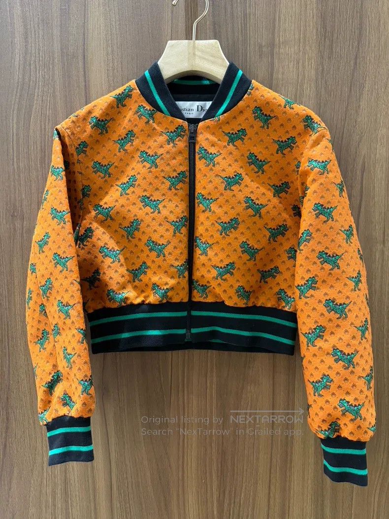 Dior Dior Little Dinosaur Printed Baseball Uniform jacket Size XXS / US 00 / IT 34 - 1 Thumbnail