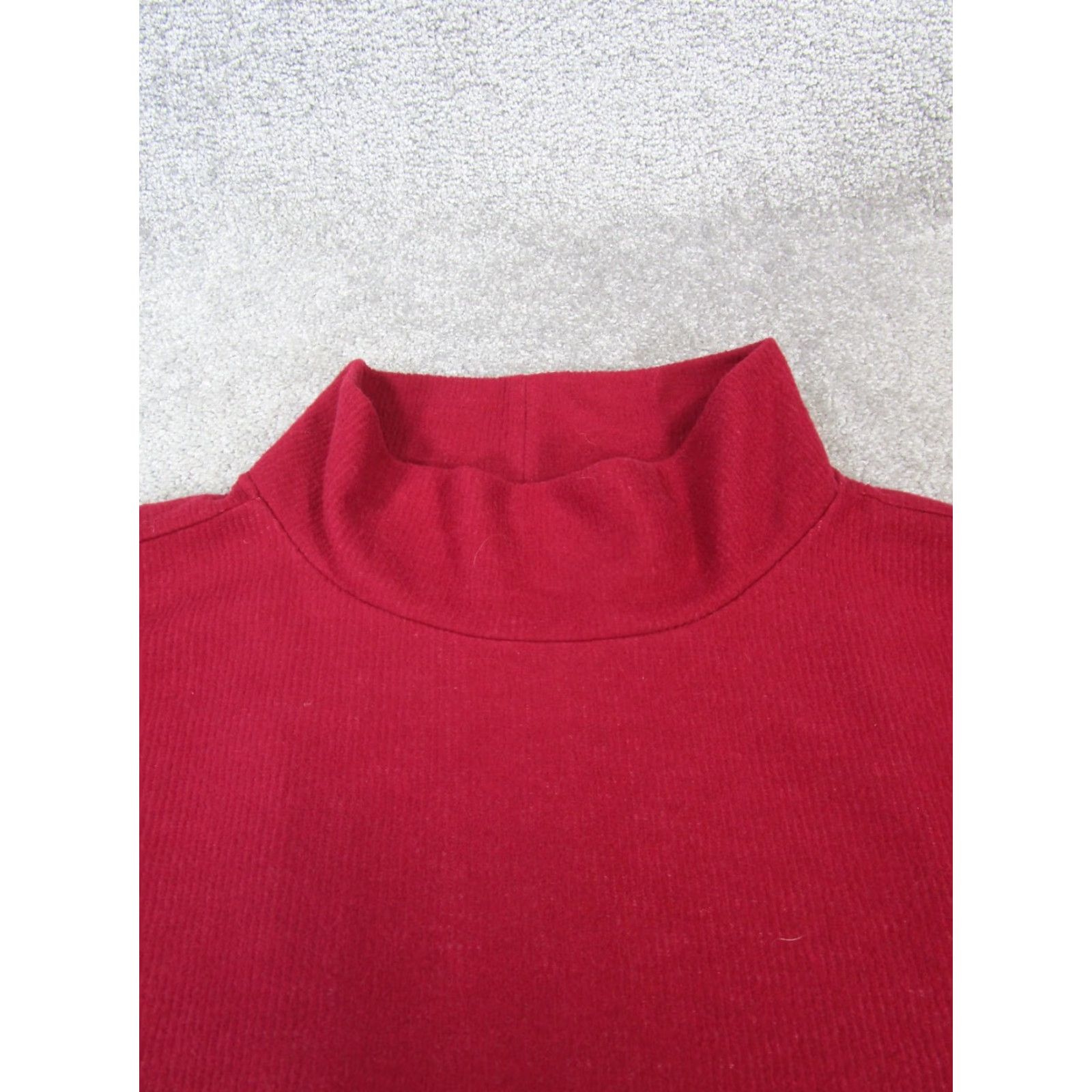 Anthropologie Anthropologie Sweater Womens Medium Red Knit Shirt Pullover Mock Neck Long Sleeve Solid Polyester Knit Christmas 90s Womens Size M / US 6-8 / IT 42-44 - 2 Thumbnail