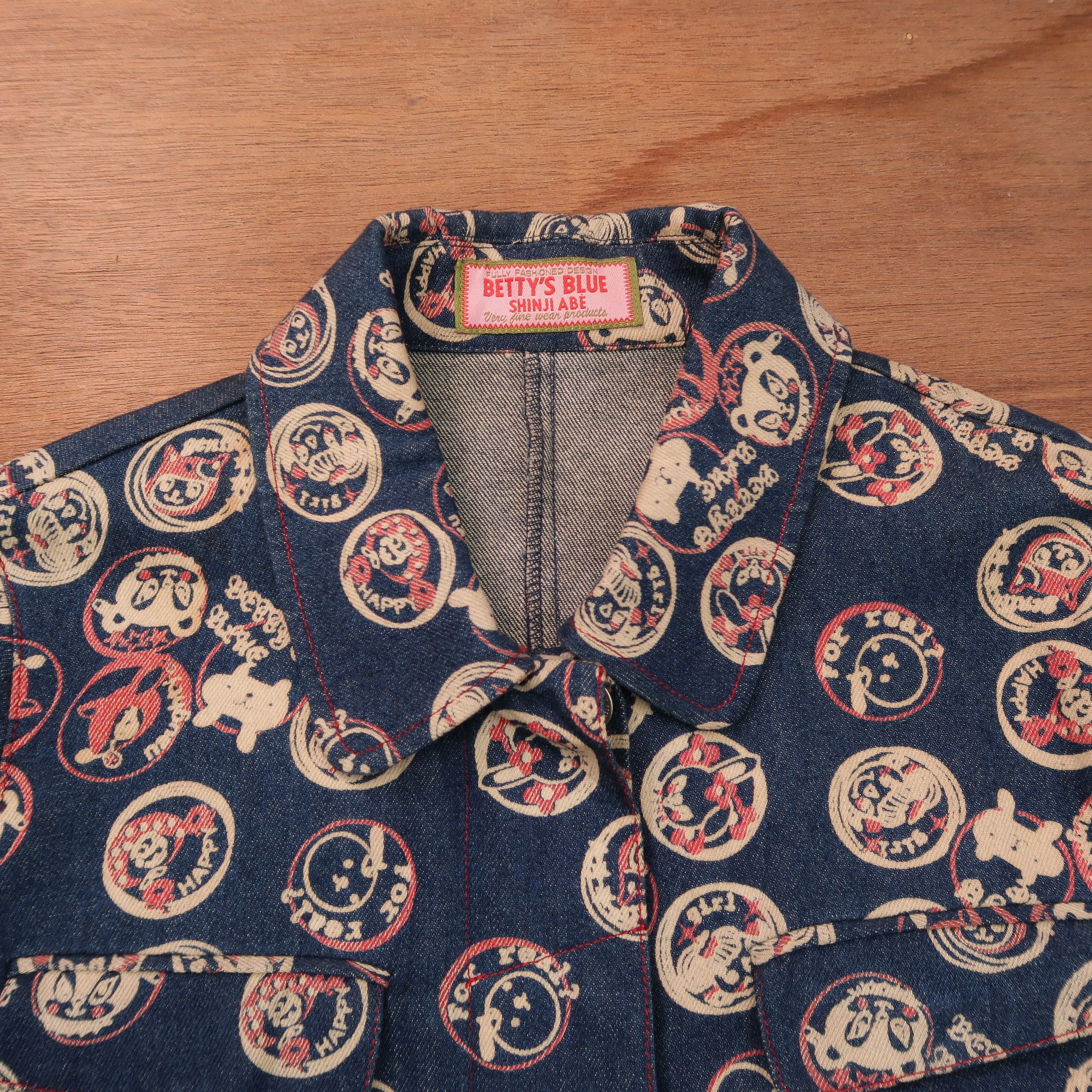 Japanese Brand 1990s Bettys Blue Japan Stamp Psycho Multi Pocket Jacket Size S / US 4 / IT 40 - 3 Thumbnail