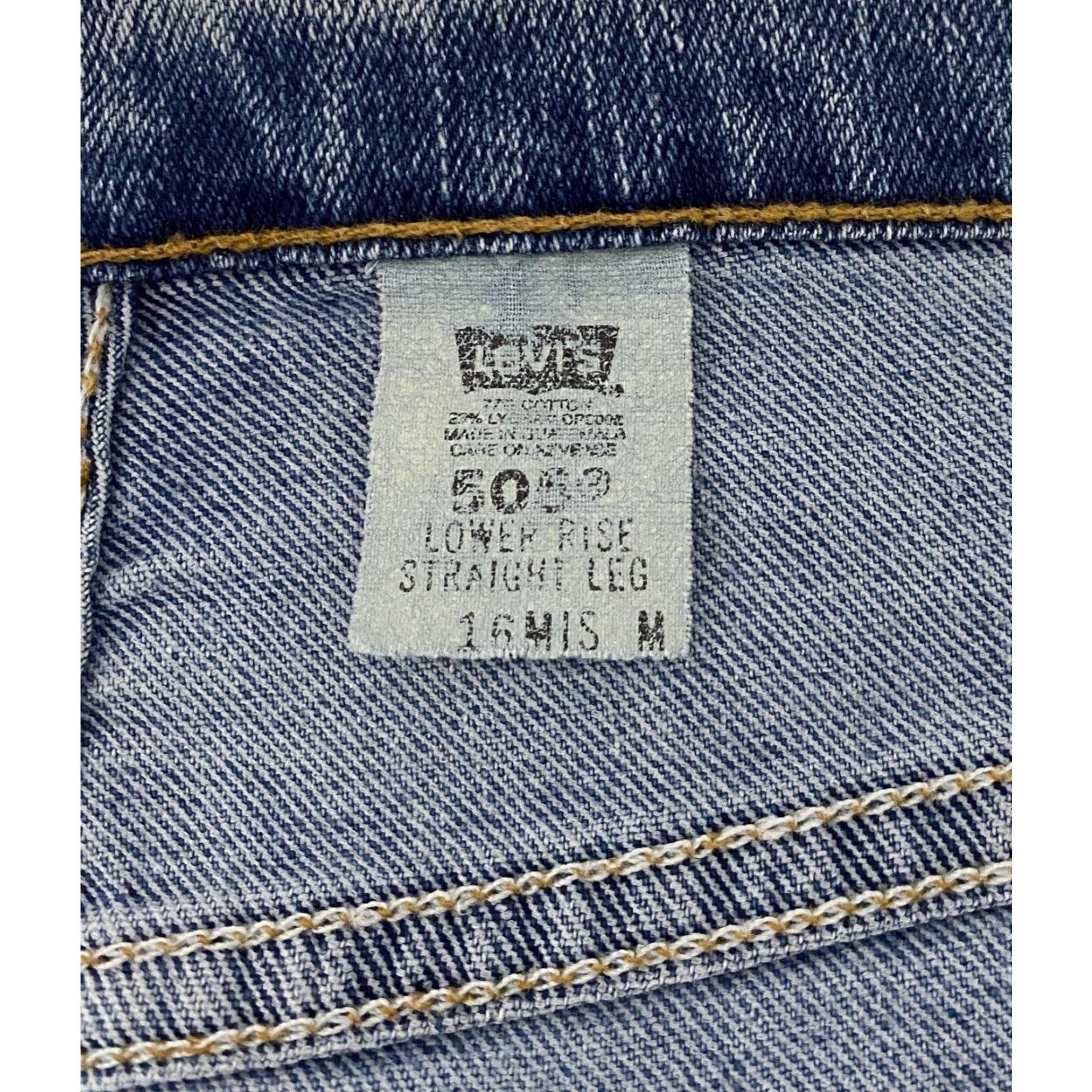 Levi's Levis 505 Jeans Womens 16 Mis Blue Denim Lower Rise Straight Leg Medium Wash Size 38" / US 16 / IT 52 - 5 Thumbnail