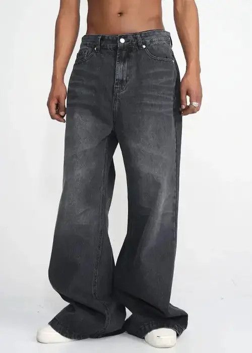 Designer × Vintage custom distressed faded baggy flared pants Size US 34 / EU 50 - 2 Thumbnail
