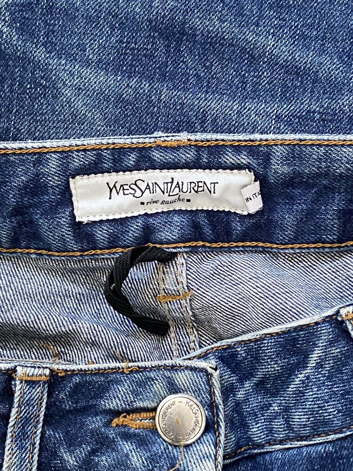 Yves Saint Laurent AW2004 Tom Ford Era YSL Washed Flared Denim Size US 28 / EU 44 - 19 Thumbnail