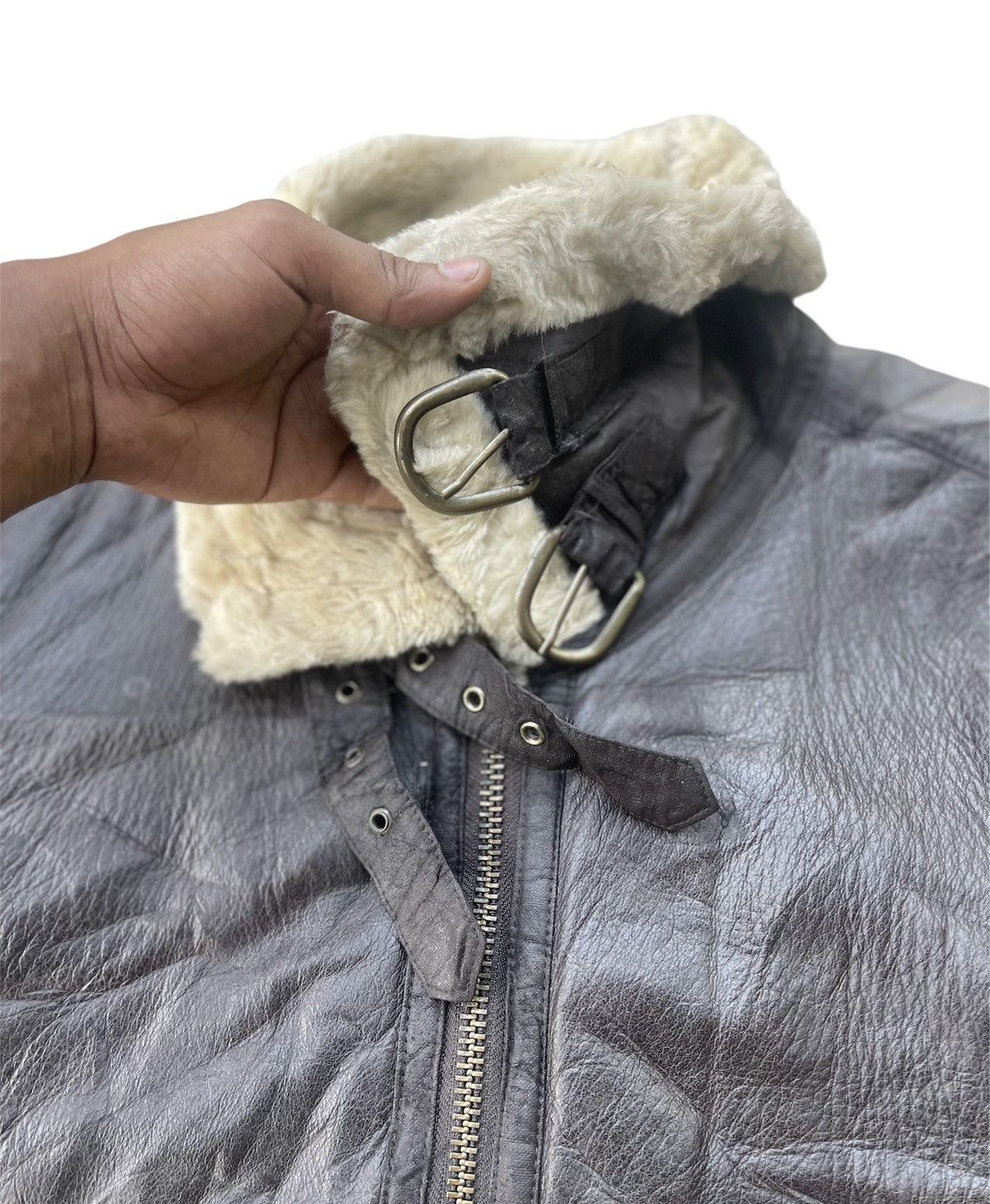 Vintage Acrylic Lining Leather Jacket Size US L / EU 52-54 / 3 - 6 Thumbnail