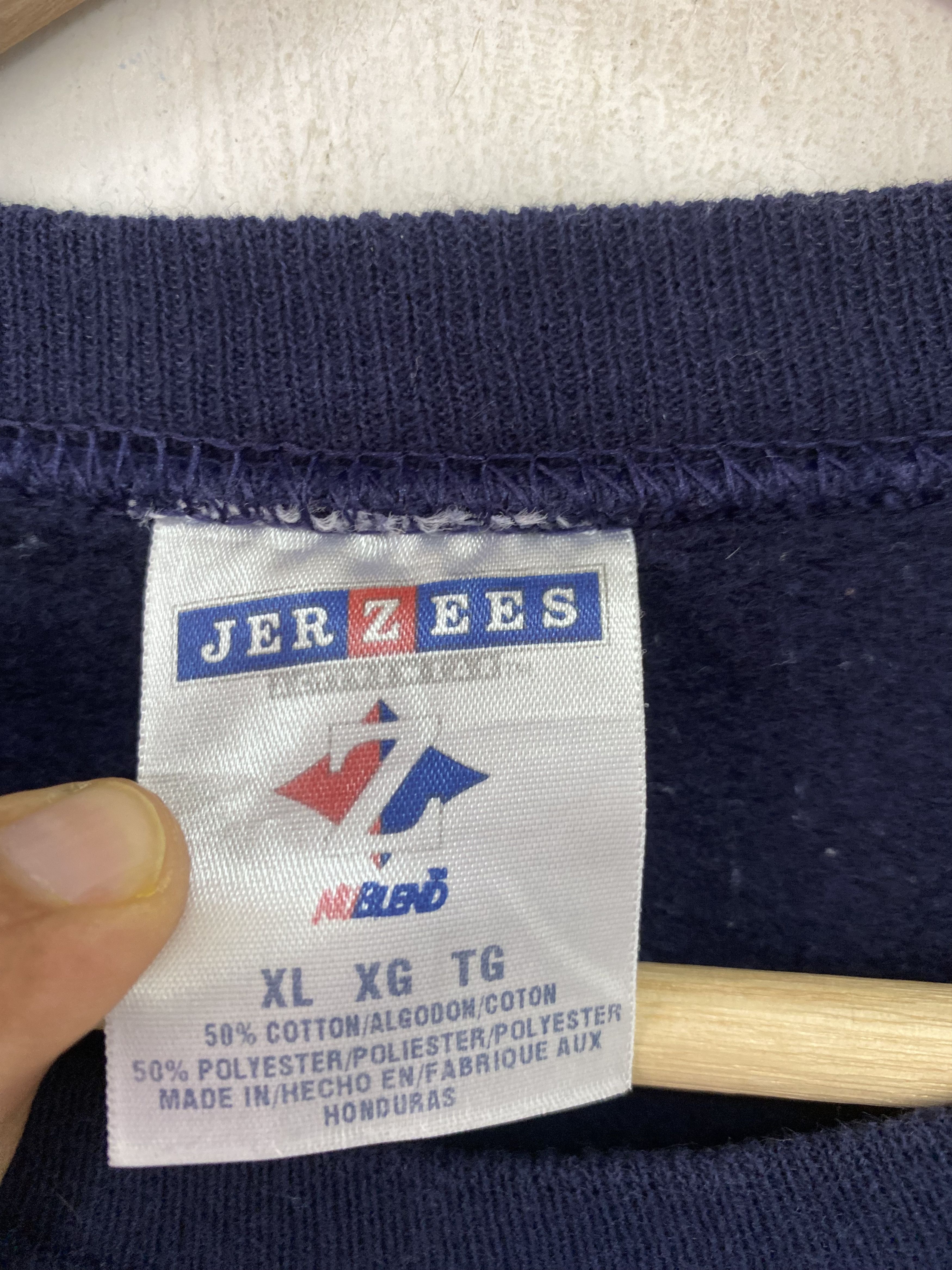 Habitat × Jerzees × Vintage Vintage Humming Bird Flower Sweatshirt Blueblack Extra Large Size US XL / EU 56 / 4 - 9 Thumbnail