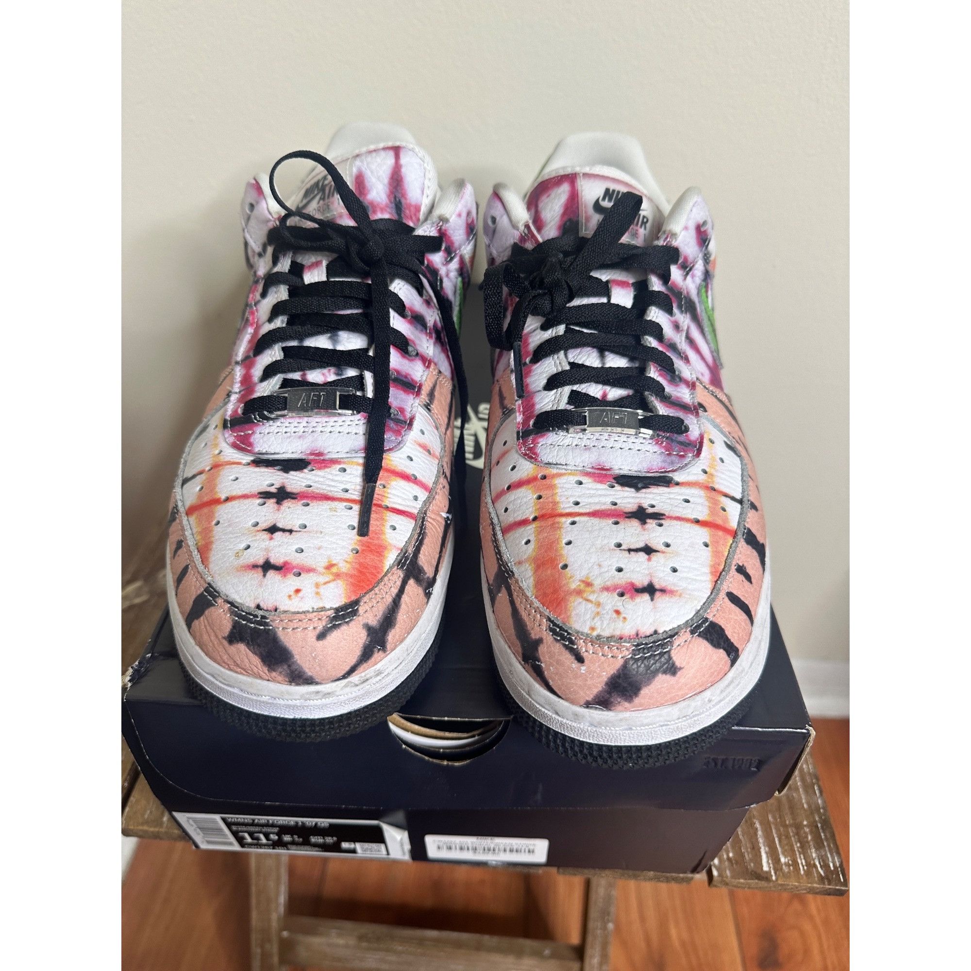 Nike Nike Air Force 1 Low Black Tie Dye Size US 10 / EU 43 - 2 Thumbnail