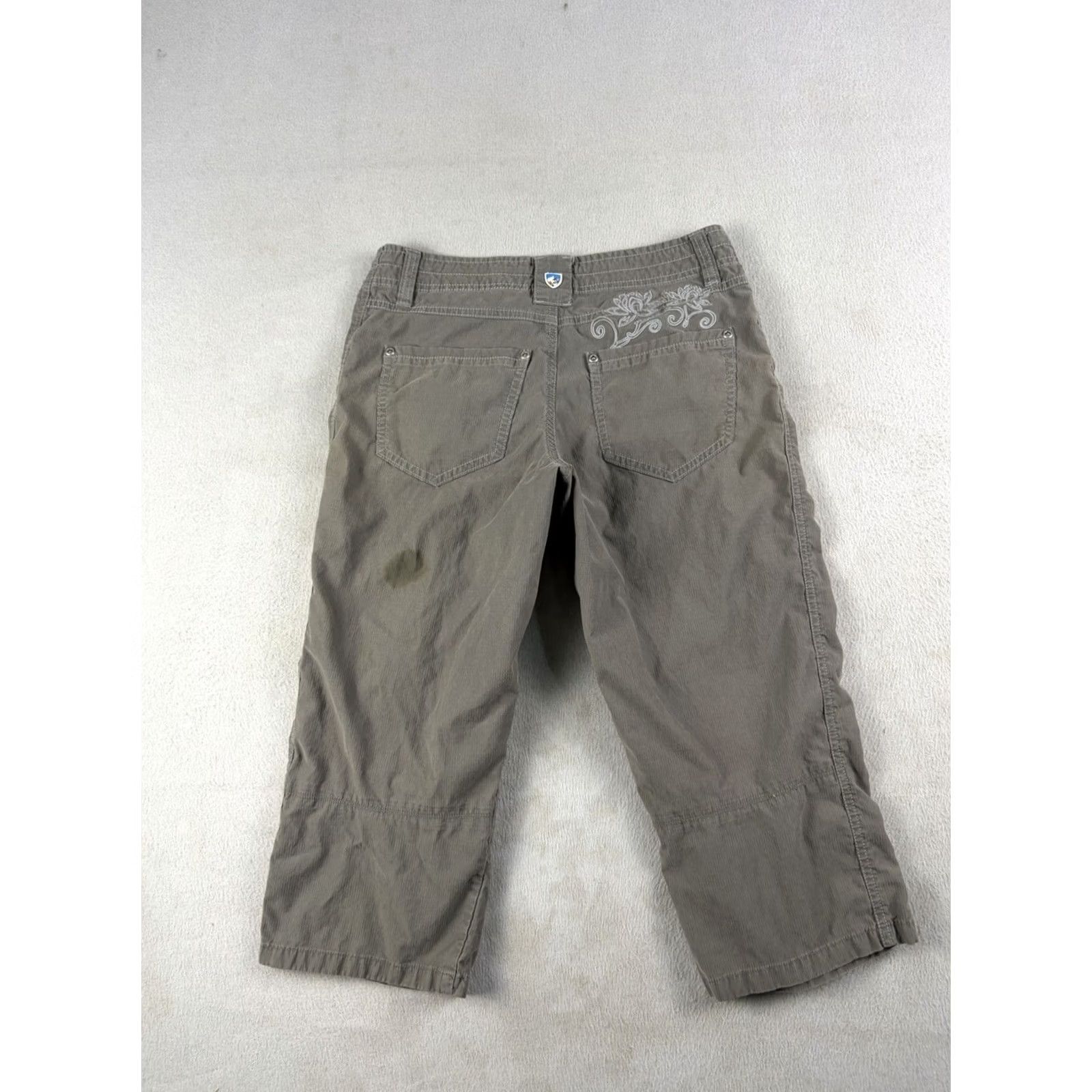 Vintage Kuhl Capri Pants Womens 4 Brown Green Hiking Camping Casual Stretch Outdoors Capris Size 27" / US 4 / IT 40 - 4 Thumbnail