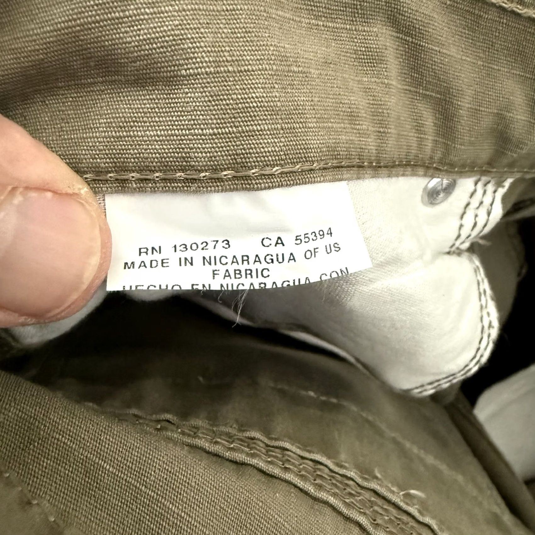 Wrangler Wrangler Riggs Workwear Pants Mens 36x33 Olive Green Cotton Carpenter Size US 36 / EU 52 - 4 Thumbnail