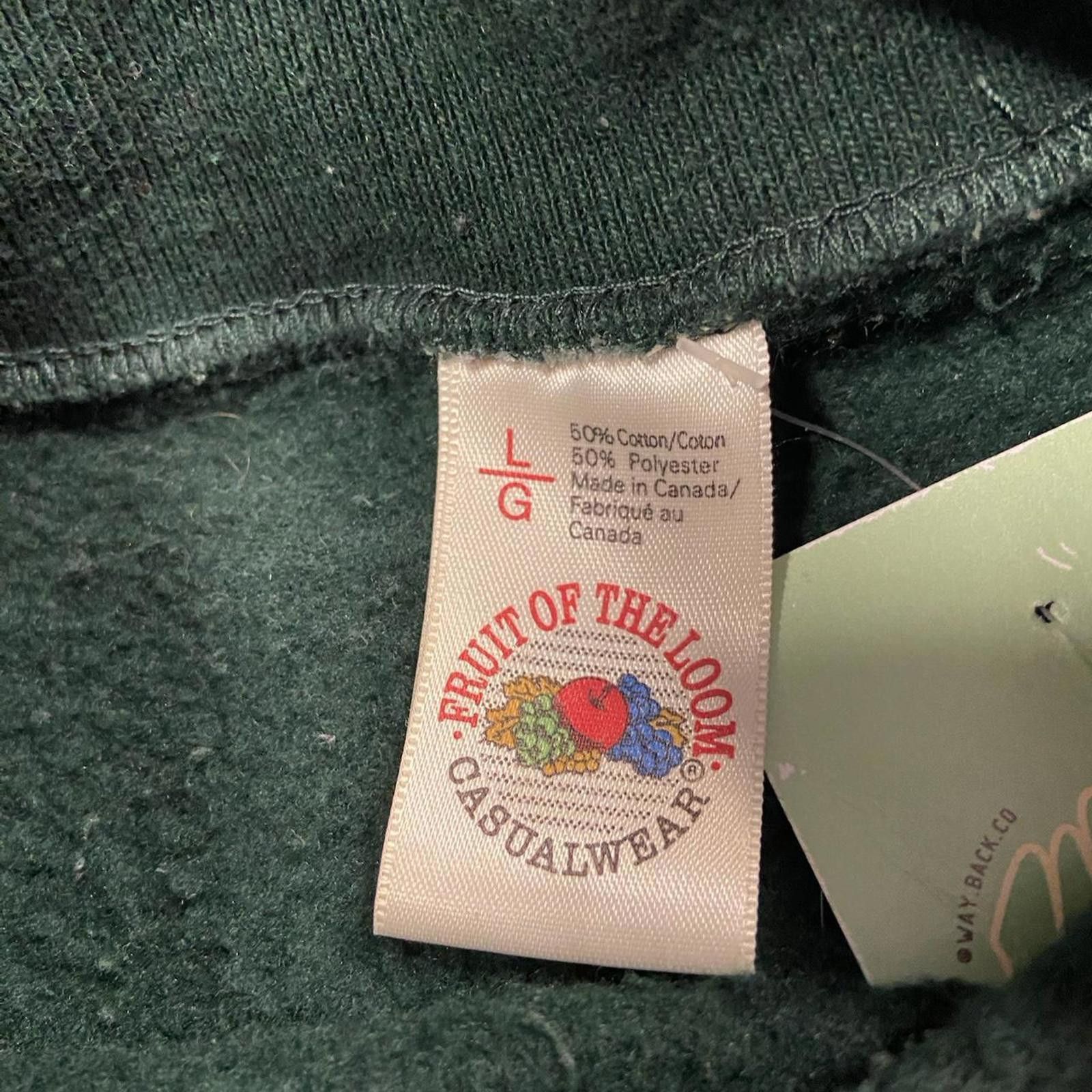 Fruit Of The Loom 90s Forest Green Fruit of the Loom Blank Crewneck Size US L / EU 52-54 / 3 - 2 Thumbnail