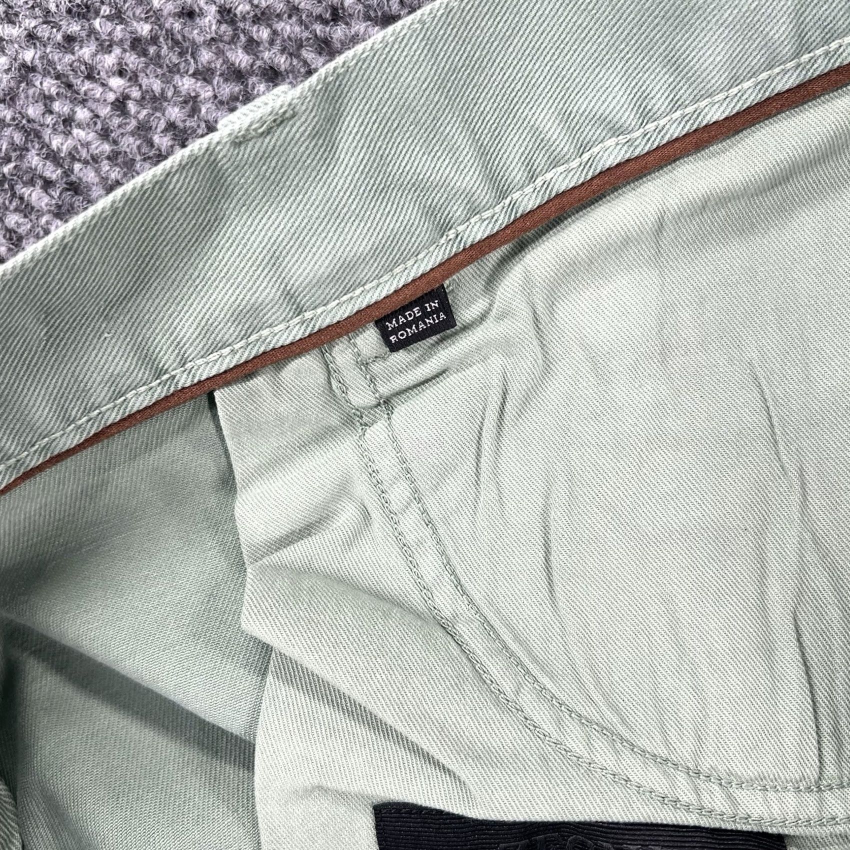 Z Zegna ZEGNA Roccia Jeans Mens 42x34 Green Stretch Cotton Straight Leg 5-Pocket Denim Size US 42 / EU 58 - 6 Thumbnail