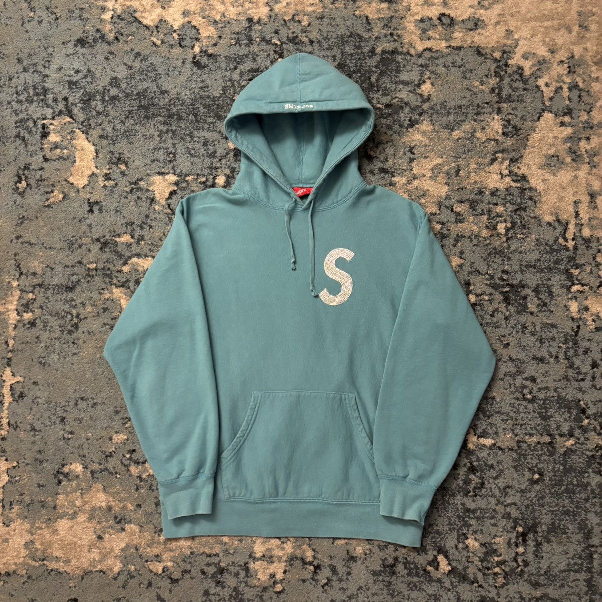 Supreme × Swarovski Supreme Swarovski S Logo Hoodie Sweatshirt Size Medium Size US M / EU 48-50 / 2 - 1 Thumbnail