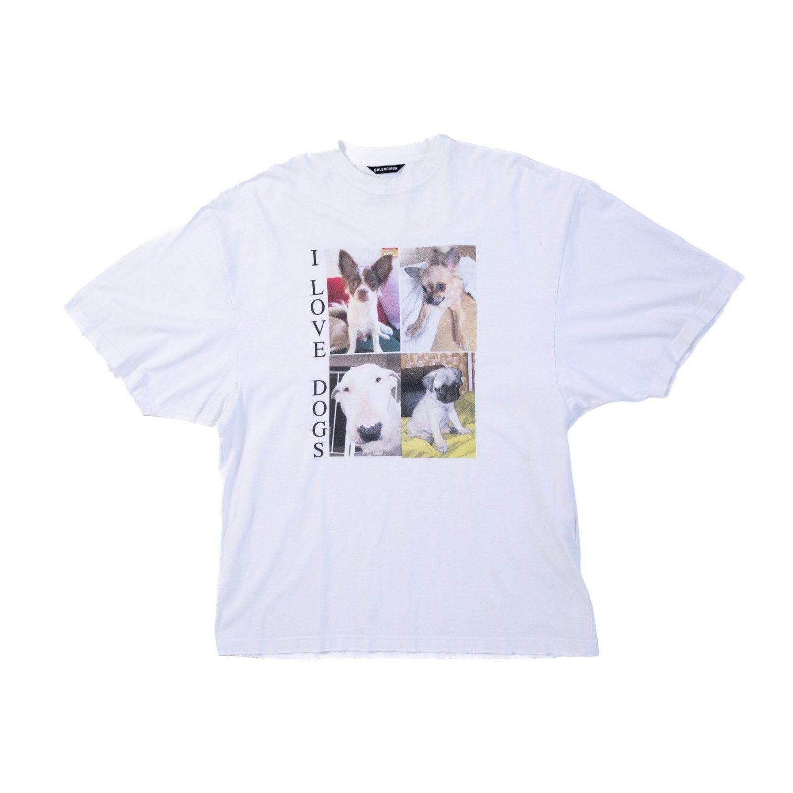 Balenciaga Balenciaga White I Love U Letter Love Short sleeved T