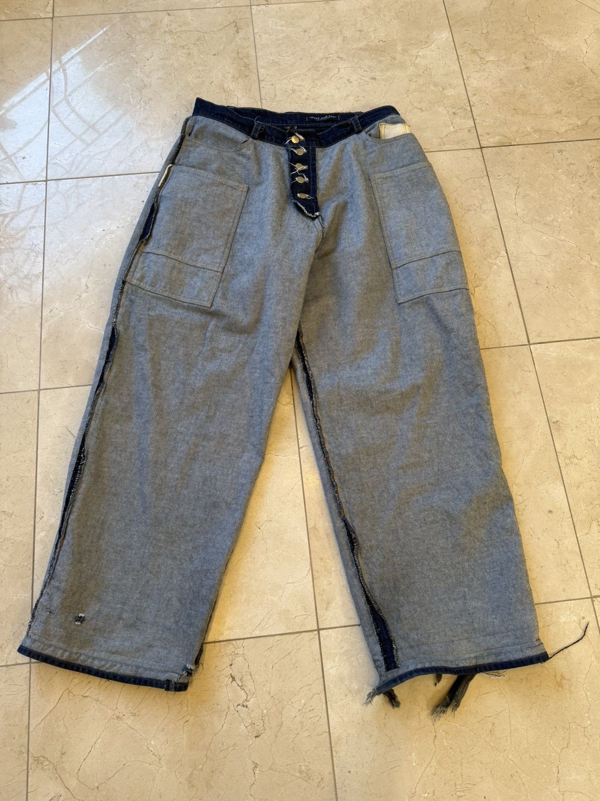 Acne Studios Fait Par Lui Inside Out Custom 1of1 Baggy Denim Size US 34 / EU 50 - 1 Thumbnail