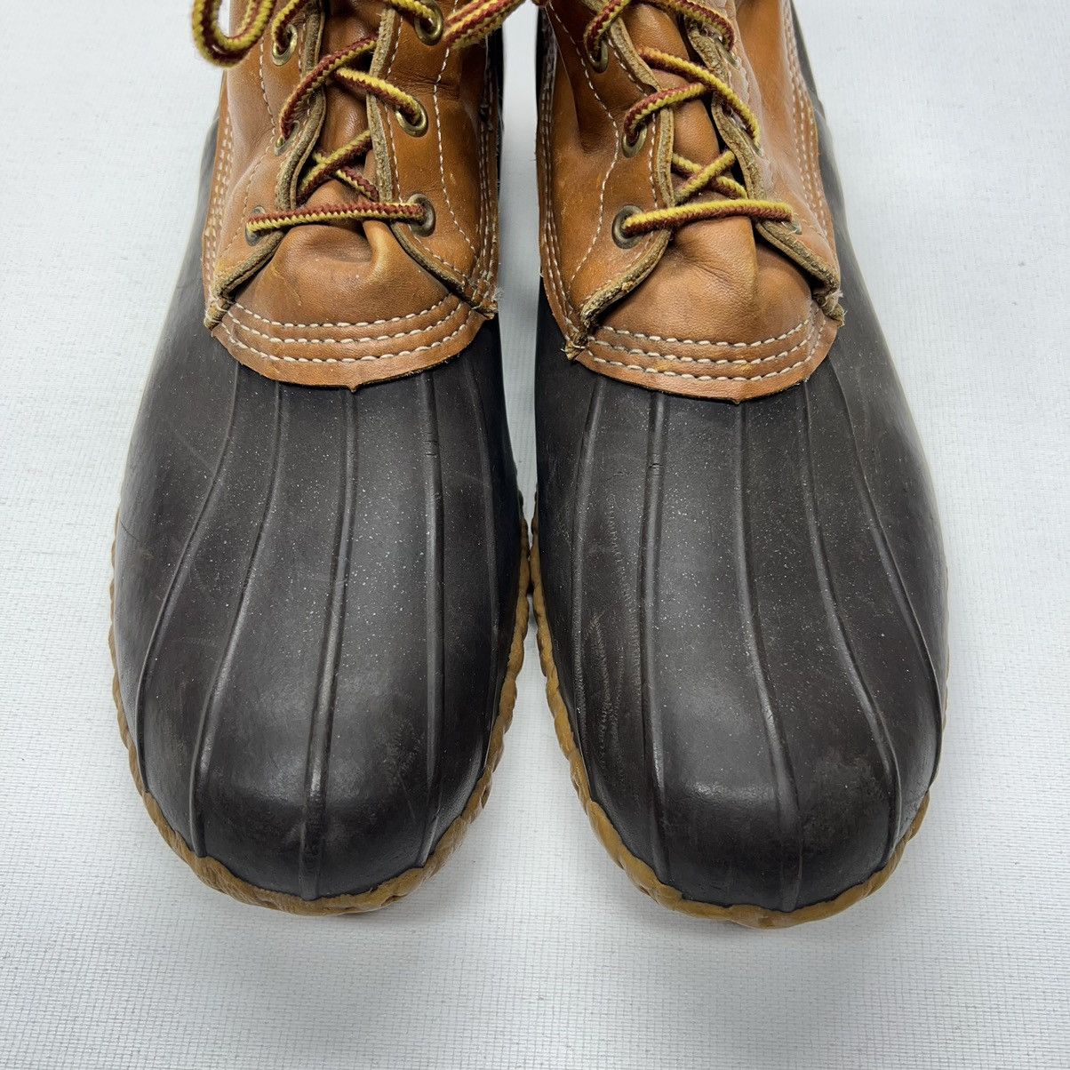 L.L. Bean × Vintage VTG LL Bean Duck Boots Brown Mid Lace Maine Hunting Outdoor Size US 13 / EU 46 - 6 Thumbnail