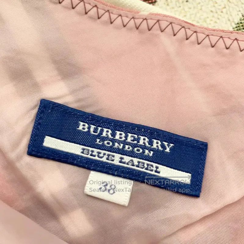 Burberry Burberry Pink Checked Wool Blend Skirt. Size 23" - 7 Thumbnail