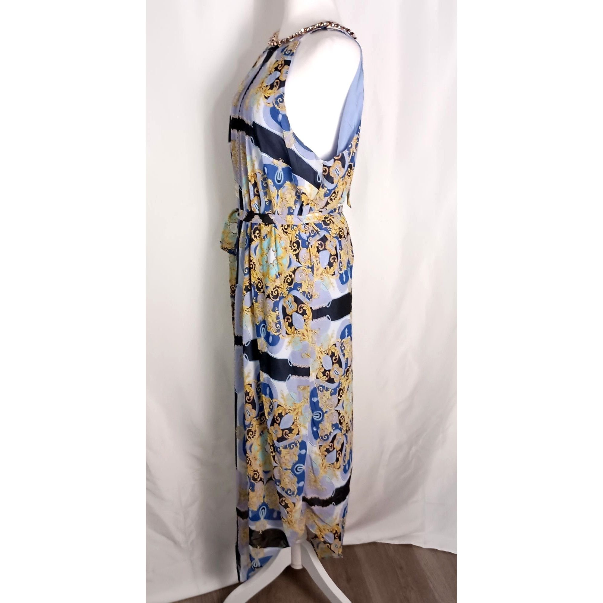 Other Bold Elements Cut to Curve Maxi Dress XL Chain Link Halter B Size XL / US 12-14 / IT 48-50 - 6 Thumbnail