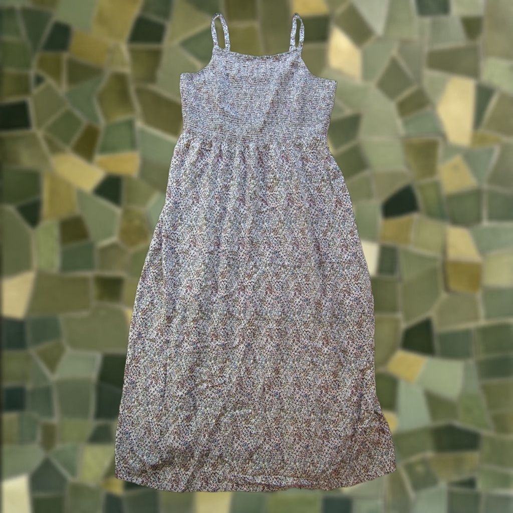 Old Navy VINTAGE Old Navy Rayon Black Pink Green Yellow Floral Pocket Tank Slip Sun Dress XL Size XL / US 12-14 / IT 48-50 - 1 Thumbnail